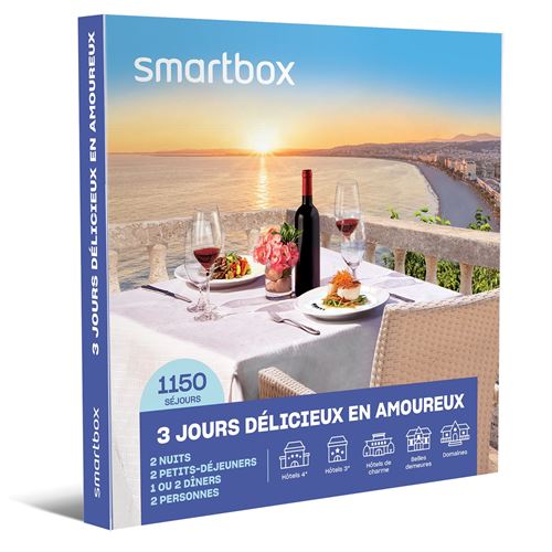 Coffret cadeau Smartbox 3 jours délicieux en amoureux