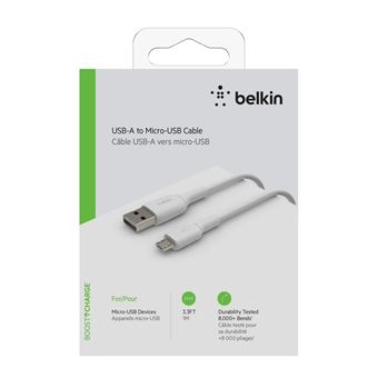 Belkin BOOST CHARGE - Câble USB - Micro-USB de type B (M) pour USB (M) - 1 m - blanc