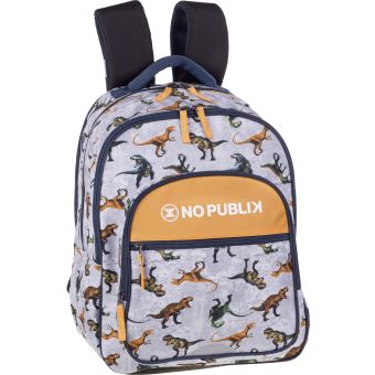 Sac à dos Hmln No Publik Dinosaure Gris et Orange