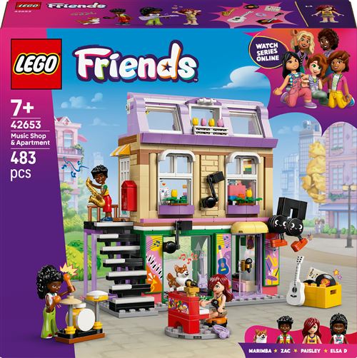 LEGO® Friends 42653 Le magasin de musique et ’appartement - vue 1