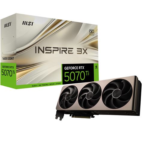 Carte Graphique MSI Nvidia GeForce RTX 5070 Ti 16G INSPIRE 3X OC