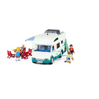 Playmobil Summer Fun 4859 pas cher, Grand camping-car familial