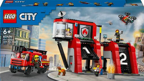 LEGO® City 60414 La caserne et le camion de pompiers