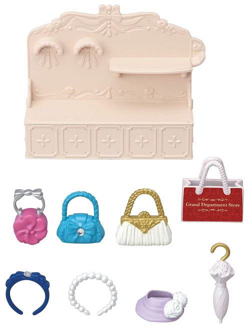 Playset Sylvanian Families La ville Le présentoir et accessoires de maroquinerie