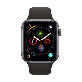 Apple Watch Series 4 44 mm Boitier en Aluminium Gris sideral avec Bracelet Sport Noir Apple Watch Achat prix fnac