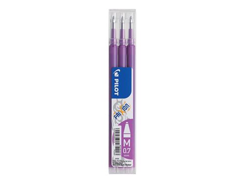 PILOT FRIXION BALL  SET 3 RECHARGES 0.7 MAUVE