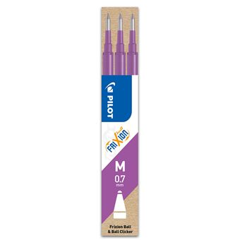 Lot de 3 recharges Pilot Pen Frixion 07 Mauve - 1