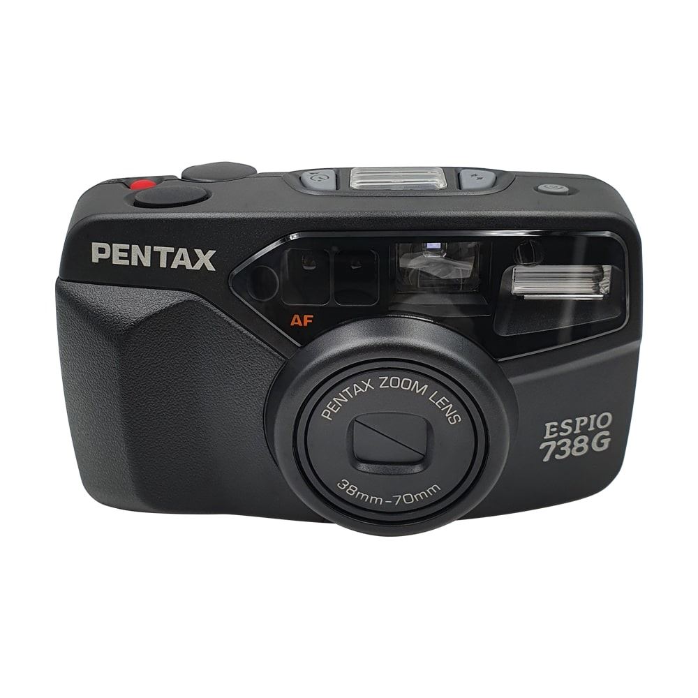 Appareil photo compact argentique Pentax Espio 738G noir Reconditionné Appareil photo
