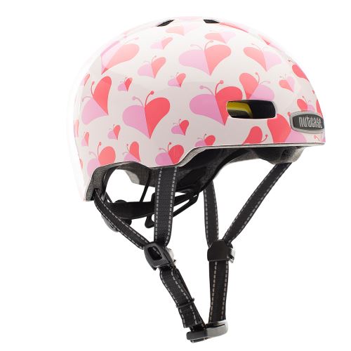 Casque Nutcase Little Nutty Love Bug Blanc et Rose Taille XS