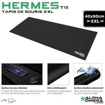 Tapis de souris Alpha Omega Players Hermes XXL Noir