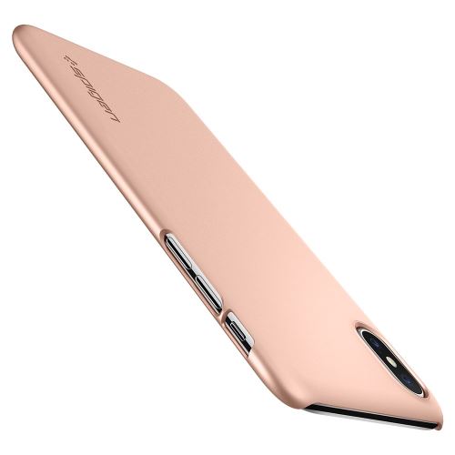 Spigen Thin Fit Series - Achterzijde behuizing voor mobiele telefoon - polycarbonaat - blush gold - voor Apple iPhone X