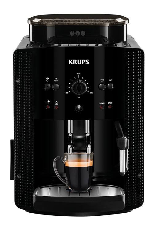 Expresso avec broyeur Krups YY4540FD Essential 1450 W Noir avec 2 paquets café Starbucks