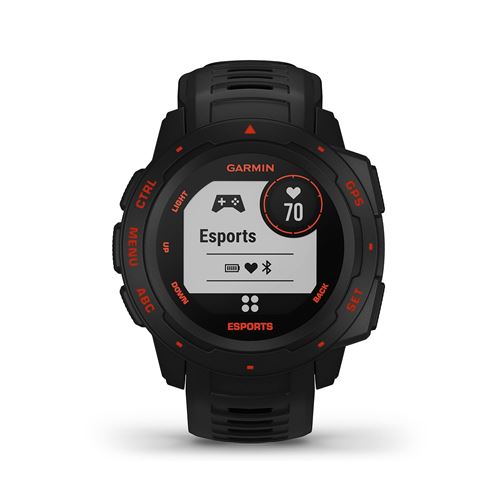 Montre connectée GPS Garmin Edition Instinct Esports Noir et rouge
