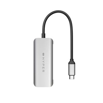 Hub USB Type-C 4 en 1 universel HyperDrive HD41-GL pour MacBook/Chromebook et PC Gris