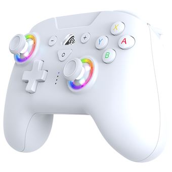 Manette sans fil Subsonic Led Controller Bluetooth pour Nintendo Switch Blanc