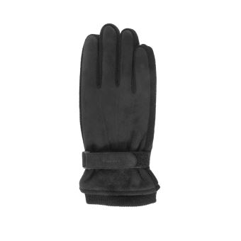 Gants - ISOTONER - Doublé fausse fourrure - Noir - Homme Noir Gants - ISOTONER - Doublé fausse fourrure - Noir - Homme Noir
