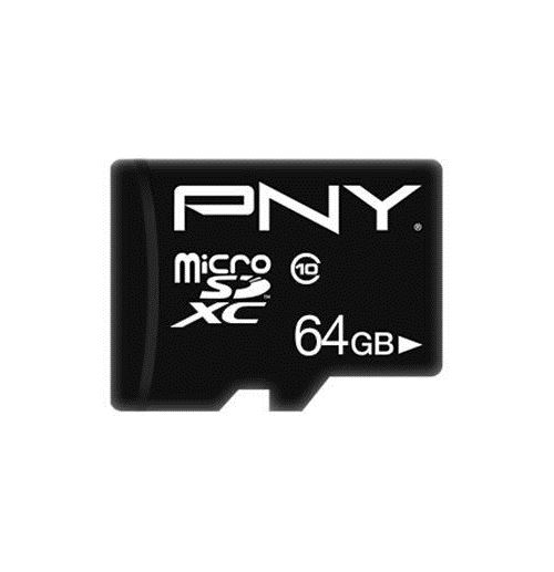 Carte mémoire Micro SD 64 Go Class 10 Performance Plus avec adaptateur SD
