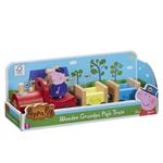 Figurine Peppa Pig Train de Papy Pig en bois avec 1 personnage