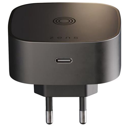 ZENS - Support de chargement sans fil/adaptateur d alimentation - 18 Watt (24 pin USB-C) - noir