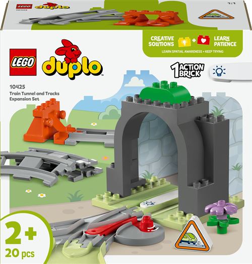 LEGO® DUPLO® Town 10425 Set d'extension : Les rails et le tunnel du train