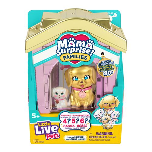 Little Live Pets Mama Surprise - Peluches Interactivos Con Cachorros Sorpresa, Juego De Cuidado De Mascotas Para Niños