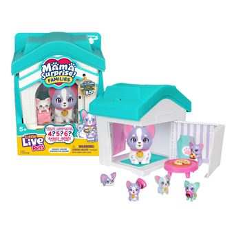 Little Live Pets Mama Surprise Families Puppy Adoption, Figurines de Chiots de Race aléatoire, Comprend 3, 4 et 5 bébés Chiots pour Adopter et créer Une Famille, Enfants de Plus de 5