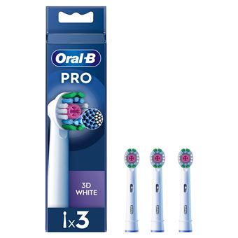 Pack de 3 brossettes pour brosse à dents Oral-B Pro 3D Blanc