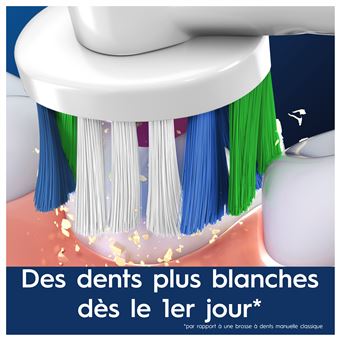 Pack de 3 brossettes pour brosse à dents Oral-B Pro 3D Blanc