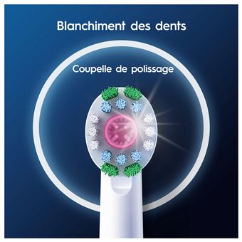 Pack de 3 brossettes pour brosse à dents Oral-B Pro 3D Blanc