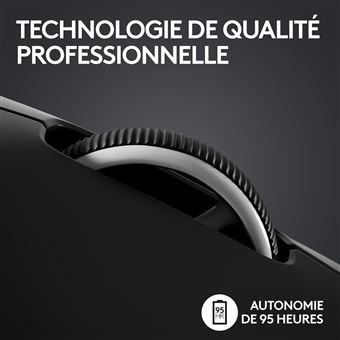 Logitech G PRO X SUPERLIGHT 2 - Souris - optique - 5 boutons - sans fil - LIGHTSPEED - récepteur Logitech LIGHTSPEED - noir