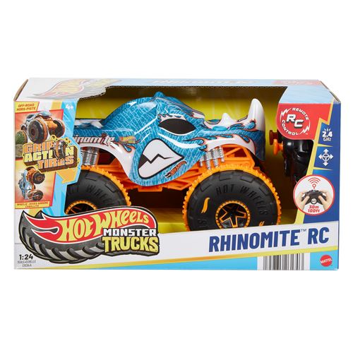 Véhicule Hot Wheels radiocommandé : Monster Trucks Rhinomite Mattel - vue 1
