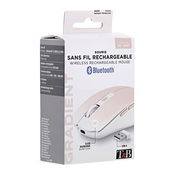 Souris sans fil T'nB Dual Connect Rose