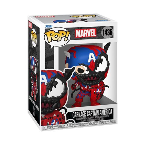 Funko Multi-Couleurs Figurine Pop Marvel Carnageized Captain America - Neuf - Image 3