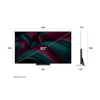 OLED83C5 OLED evo Noir Profond et booster de luminosite 120Hz 4K 210cm IA 2025