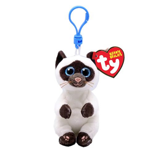 Ty Multicolore Porte-Clés En Peluche Beanie Bellies Clip Miso Le Chat