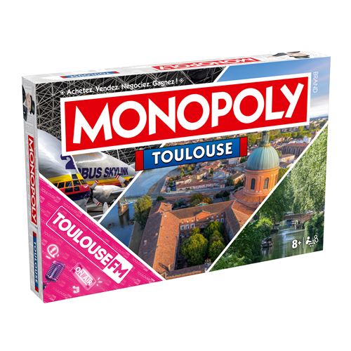 Jeu Classique Winning Moves Monopoly Toulouse – Jeu de Plateau 2 à 6 Joueurs Dès 8 Ans - vue 3