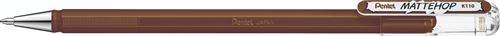 PENTEL - Roller gel encre opaque mate Mattehop, Marron