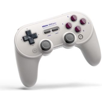 Manette Bluetooth Just for Games 8BitDo SN30 Pro+ Gris et Bordeaux