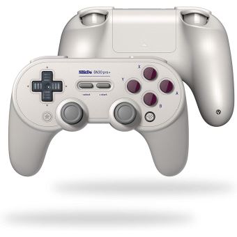 Manette Bluetooth Just for Games 8BitDo SN30 Pro+ Gris et Bordeaux