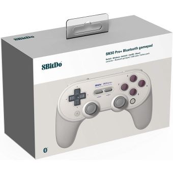 Manette Bluetooth Just for Games 8BitDo SN30 Pro+ Gris et Bordeaux