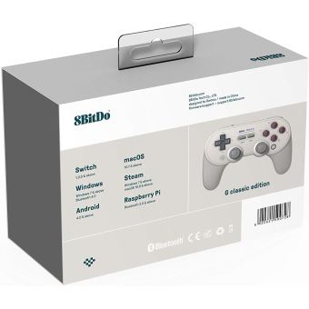 Manette Bluetooth Just for Games 8BitDo SN30 Pro+ Gris et Bordeaux