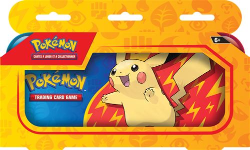 Carte à collectionner Pokémon pack 2 boosters et 1 plumier Pikachu