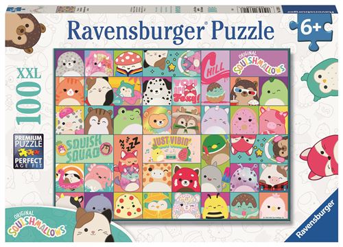 Puzzle Ravensburger Squishmallows colorés 100 piecès XXL