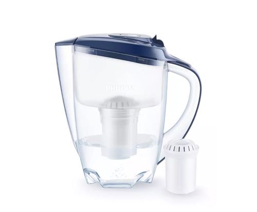 Carafe filtrante Philips AWP2922/10 avec indicateur de changement de filtre Bleu et Transparent