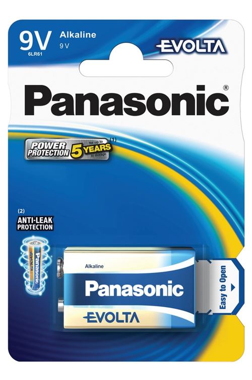 Pile alcaline 6LR61 Panasonic Evolta