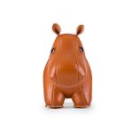 Presse-papier Zuny Hippopotame Bronze et Blanc