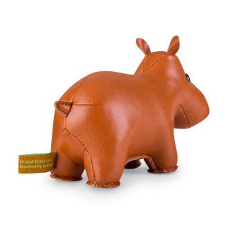 Presse-papier Zuny Hippopotame Bronze et Blanc