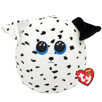 Peluche Ty Squish A Boos Small Fetch Le Chien Blanc et Noir