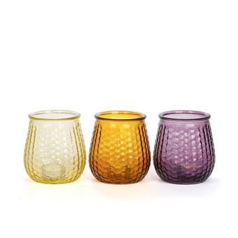 Lot De 6 Photophores Verre Avec Couronne Noël - Décoration Table Pour Fête, Mariage, Halloween, Soirée Romantique