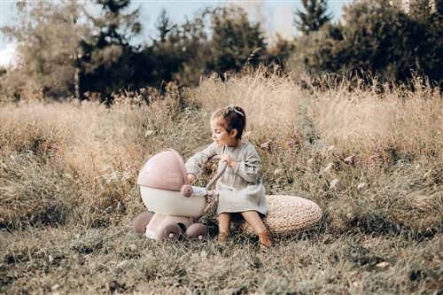 Landau Bébé Jouet Smoby - Baby Nurse - Landau Câlin - Pour Poupons Et Poupées - Roues Silencieuses - Bac De Rangement - Tissu Lavable - 220348 Refurbished Jouet Imitation Bébé 18 Mois